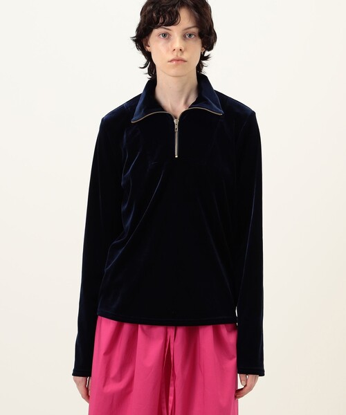 SIMONE WILD(シモーネワイルド)の「SIMONE WILD VELVET TROYER ベルベットトロイヤー(Tシャツ/カットソー・レディース・ネイビー・S)」の8枚目の写真