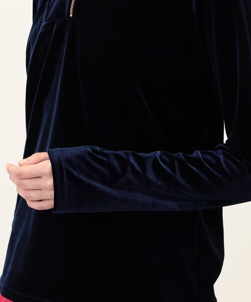 SIMONE WILD(シモーネワイルド)の「SIMONE WILD VELVET TROYER ベルベットトロイヤー(Tシャツ/カットソー・レディース・ネイビー・S)」の4枚目の写真