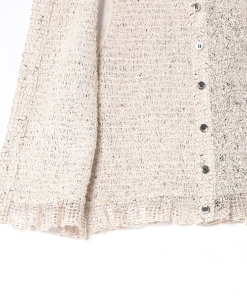 CLANE(クラネ)の「CLANE MIX MESH GATHER NO SLEEVE TOPS(その他トップス・レディース・ベージュ/ブラック・2/1)」の7枚目の写真