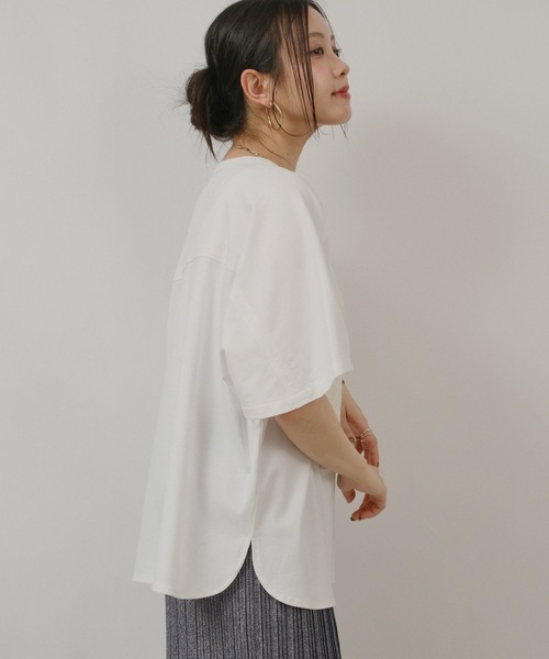 palm RICHE（ポームリシュ）の「OWNit.ドルマンT（Tシャツ/カットソー・レディース・オフホワイト/ブラック/ライトグリーン系・M）」の8枚目の写真