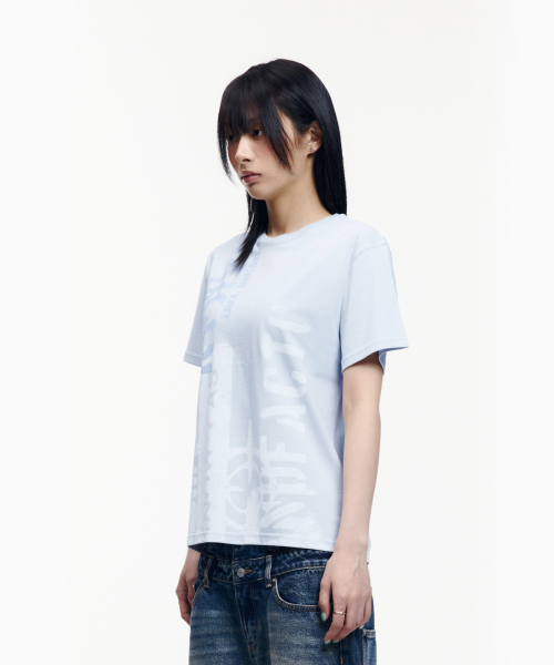 AAKAM(アーカム)の「Aim Lettering Half Top (Sky Blue)(Tシャツ/カットソー・レディース・その他・1/2/3)」の10枚目の写真