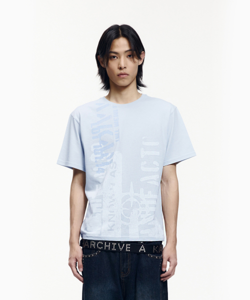 AAKAM(アーカム)の「Aim Lettering Half Top (Sky Blue)(Tシャツ/カットソー・レディース・その他・1/2/3)」の12枚目の写真