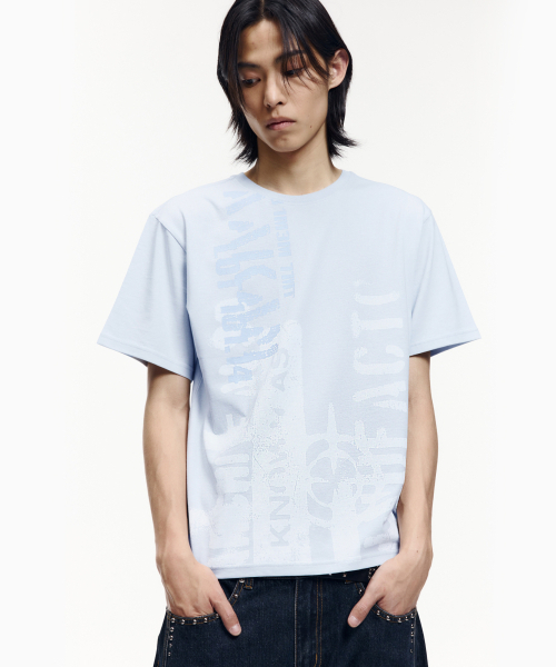 AAKAM(アーカム)の「Aim Lettering Half Top (Sky Blue)(Tシャツ/カットソー・レディース・その他・1/2/3)」の15枚目の写真