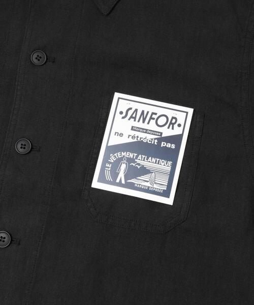 URBAN RESEARCH(アーバンリサーチ)の「『別注』LE VETEMENT ATLANTIQUE×URBAN RESEARCH ワークジャケット(カバーオール・メンズ・ブラック/グリーン・MEDIUM/LARGE)」の4枚目の写真