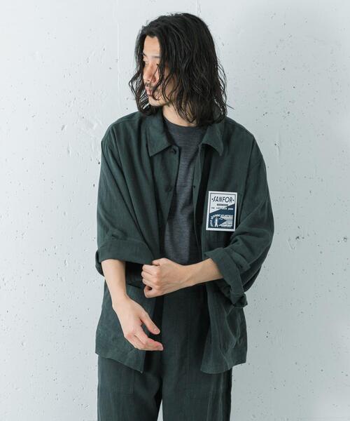 URBAN RESEARCH(アーバンリサーチ)の「『別注』LE VETEMENT ATLANTIQUE×URBAN RESEARCH ワークジャケット(カバーオール・メンズ・ブラック/グリーン・MEDIUM/LARGE)」の5枚目の写真
