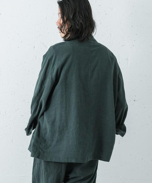URBAN RESEARCH(アーバンリサーチ)の「『別注』LE VETEMENT ATLANTIQUE×URBAN RESEARCH ワークジャケット(カバーオール・メンズ・ブラック/グリーン・MEDIUM/LARGE)」の6枚目の写真