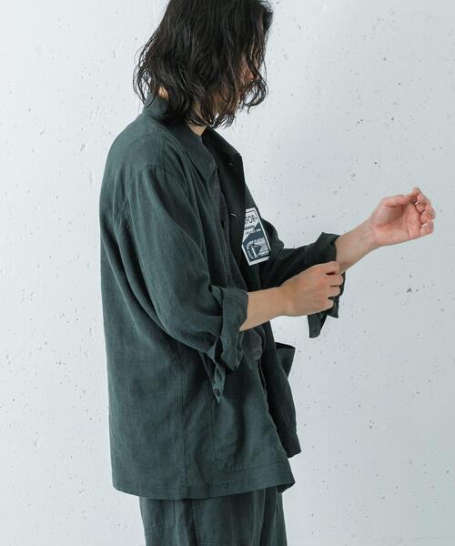 URBAN RESEARCH(アーバンリサーチ)の「『別注』LE VETEMENT ATLANTIQUE×URBAN RESEARCH ワークジャケット(カバーオール・メンズ・ブラック/グリーン・MEDIUM/LARGE)」の7枚目の写真