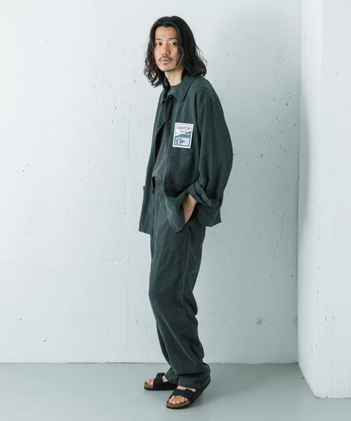 URBAN RESEARCH(アーバンリサーチ)の「『別注』LE VETEMENT ATLANTIQUE×URBAN RESEARCH ワークジャケット(カバーオール・メンズ・ブラック/グリーン・MEDIUM/LARGE)」の8枚目の写真