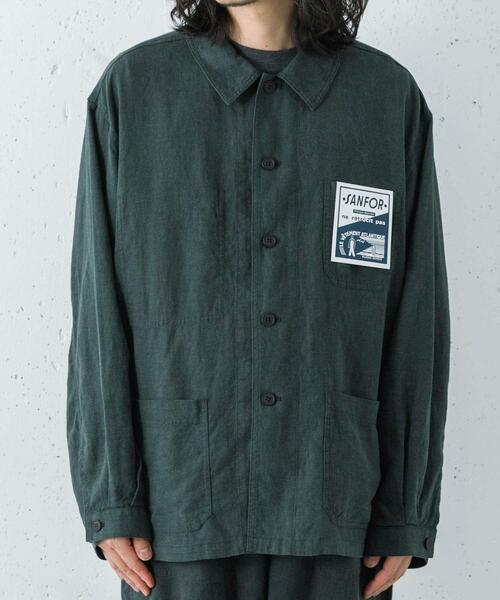 URBAN RESEARCH(アーバンリサーチ)の「『別注』LE VETEMENT ATLANTIQUE×URBAN RESEARCH ワークジャケット(カバーオール・メンズ・ブラック/グリーン・MEDIUM/LARGE)」の20枚目の写真