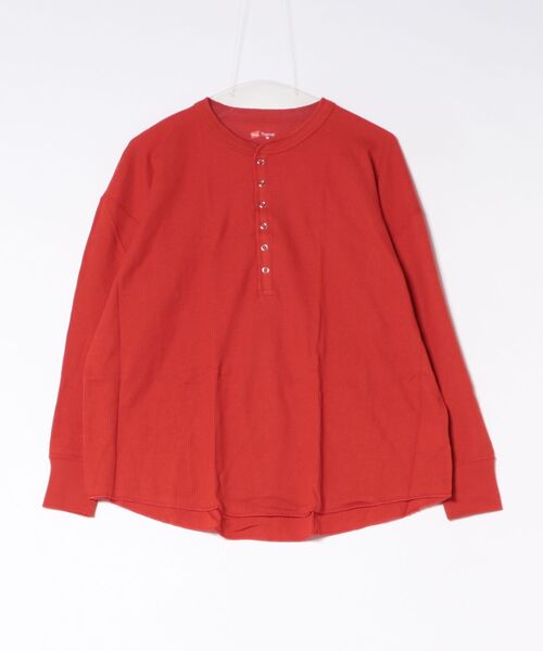 HANES(ヘインズ)の「Hanes/ヘインズ Hanes Thermal for HER ヘンリーネックロングスリーブ(Tシャツ/カットソー・レディース・オフホワイト/グレー/レッド・M/L)」の17枚目の写真