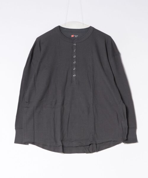 HANES(ヘインズ)の「Hanes/ヘインズ Hanes Thermal for HER ヘンリーネックロングスリーブ(Tシャツ/カットソー・レディース・オフホワイト/グレー/レッド・M/L)」の16枚目の写真