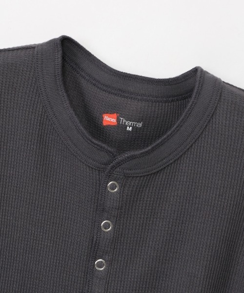 HANES(ヘインズ)の「Hanes/ヘインズ Hanes Thermal for HER ヘンリーネックロングスリーブ(Tシャツ/カットソー・レディース・オフホワイト/グレー/レッド・M/L)」の12枚目の写真