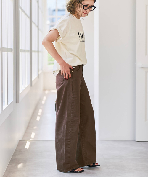 Spick & Span(スピックアンドスパン)の「《新色有り / 追加2》SOMETHING for SS 別注 HANA CURVE TAPER(デニムパンツ・レディース・ブラウン/ネイビー・MEDIUM/SMALL/X-SMALL)」の19枚目の写真