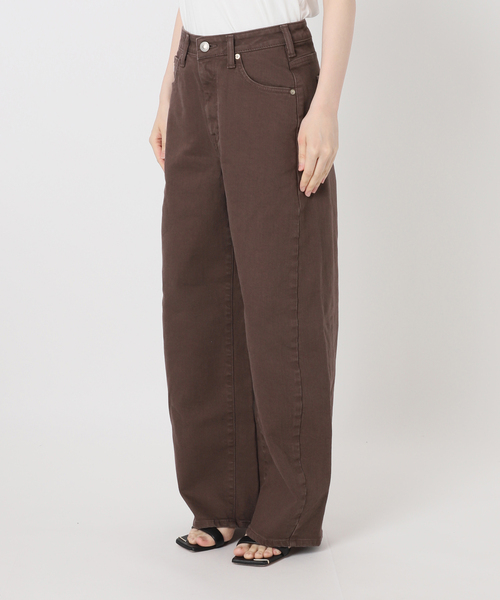 Spick & Span（スピックアンドスパン）の「《新色有り / 追加2》SOMETHING for SS 別注 HANA CURVE TAPERD（デニムパンツ・レディース・ブラウン/ネイビー・MEDIUM/SMALL/X-SMALL）」の18枚目の写真