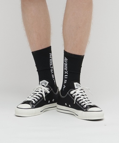 AVIREX(アヴィレックス)の「《CONVERSE》ALL STAR J OX / キャンバス オールスター / コンバース(スニーカー・メンズ・ブラック/オフホワイト・9.5/8.5/8/7.5/9)」の9枚目の写真