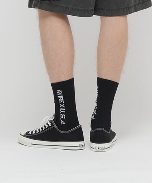 AVIREX(アヴィレックス)の「《CONVERSE》ALL STAR J OX / キャンバス オールスター / コンバース(スニーカー・メンズ・ブラック/オフホワイト・9.5/8.5/8/7.5/9)」の3枚目の写真