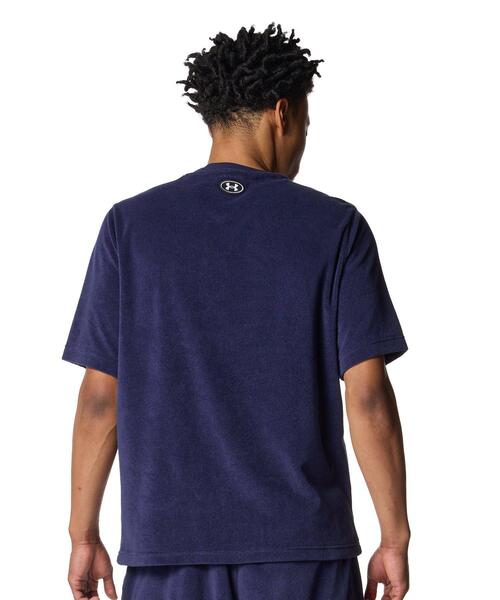 UNDER ARMOUR（アンダーアーマー）の「UAアイコン スポーツウェア テリー ショートスリーブ Tシャツ（ライフスタイル/メンズ）（Tシャツ/カットソー・メンズ・ネイビー・L/S/XL/2XL/M）」の2枚目の写真