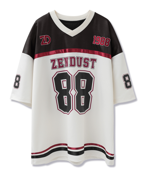 ZENDUST(ジェンダスト)の「Varsity 88 Football Jersey T-shirt BROWN(Tシャツ/カットソー・レディース・ブラウン・MEDIUM/LARGE)」の4枚目の写真