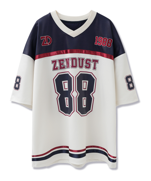 ZENDUST(ジェンダスト)の「Varsity 88 Football Jersey T-shirt BROWN(Tシャツ/カットソー・レディース・ブラウン・MEDIUM/LARGE)」の6枚目の写真