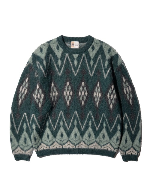 TOWNCRAFT（タウンクラフト）の「TOWNCRAFT / タウンクラフト MOHAIR SHAGGY JACQUARD CREW SWEATER モヘア シャギー ジャガード クルーセーター（ニット/セーター・メンズ・その他1/その他2/その他3/ストライプ/レオパード・SMALL/MEDIUM/LARGE）」の3枚目の写真