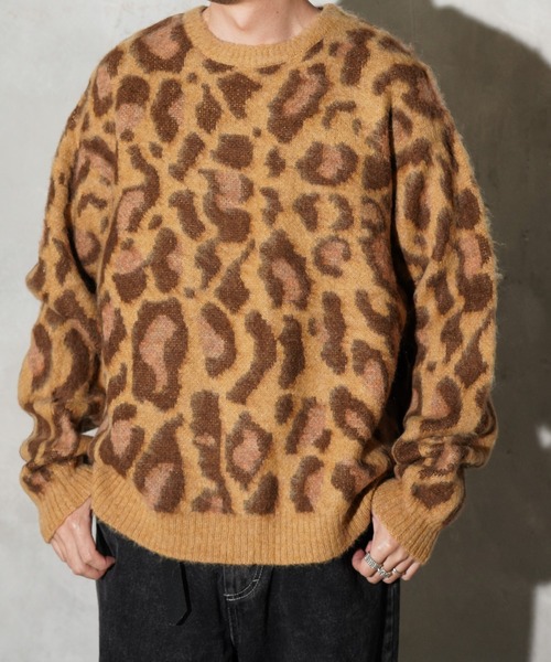TOWNCRAFT / タウンクラフト MOHAIR SHAGGY JACQUARD CREW SWEATER