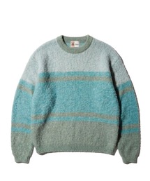 TOWNCRAFT / タウンクラフト MOHAIR SHAGGY JACQUARD CREW SWEATER モヘア シャギー ジャガード クルーセーター