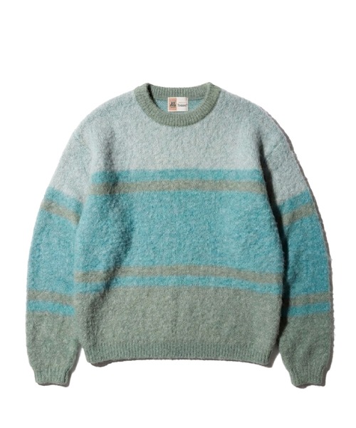 TOWNCRAFT（タウンクラフト）の「TOWNCRAFT / タウンクラフト MOHAIR SHAGGY JACQUARD CREW SWEATER モヘア シャギー ジャガード クルーセーター（ニット/セーター・メンズ・その他1/その他2/その他3/ストライプ/レオパード・SMALL/MEDIUM/LARGE）」の5枚目の写真