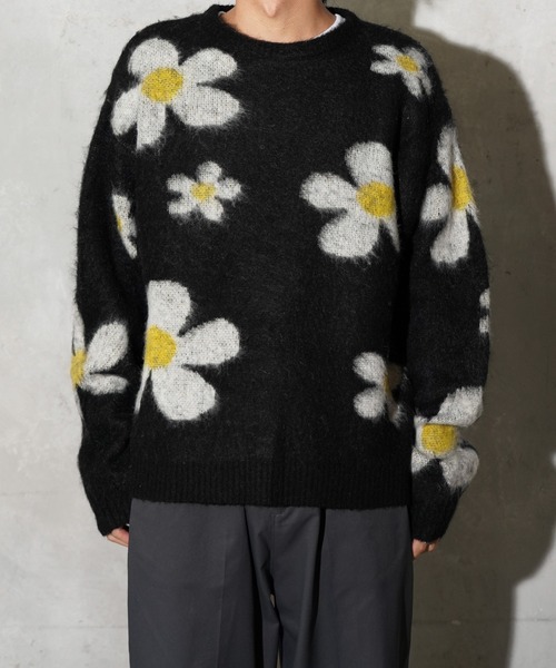 TOWNCRAFT（タウンクラフト）の「TOWNCRAFT / タウンクラフト MOHAIR SHAGGY JACQUARD CREW SWEATER モヘア シャギー ジャガード クルーセーター（ニット/セーター・メンズ・その他1/その他2/その他3/ストライプ/レオパード・SMALL/MEDIUM/LARGE）」の6枚目の写真