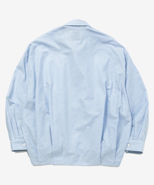 rehacer(レアセル)の「rehacer : Arc line Shirt Jacket / アークラインシャツジャケット(シャツ/ブラウス・メンズ・サックスブルー/ライトブルー・MEDIUM/SMALL/X-LARGE/LARGE)」の9枚目の写真