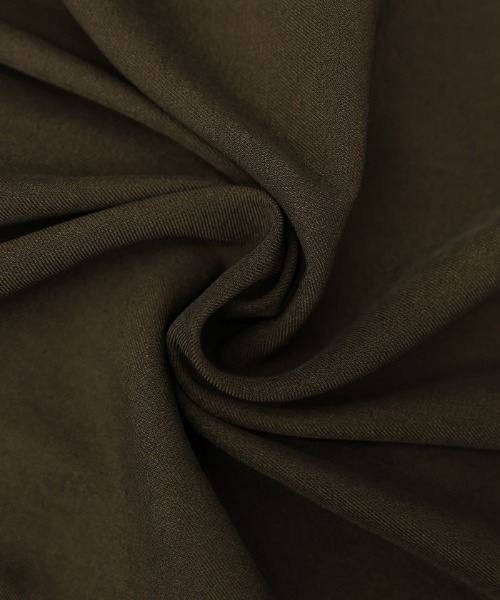 select MOCA Et（セレクトモカエト）の「【Et】Collarless Wrap Jacket（ノーカラージャケット・レディース・チャコールグレー/ブラウン・FREE）」の8枚目の写真