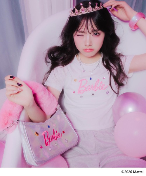 ANAP GiRL(アナップガール)の「ANAPGiRL×【Barbie】2WAYハンドルバッグ(ショルダーバッグ・キッズ・シルバー・F)」の3枚目の写真