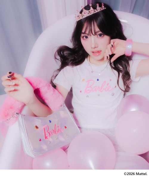 ANAP GiRL(アナップガール)の「ANAPGiRL×【Barbie】2WAYハンドルバッグ(ショルダーバッグ・キッズ・シルバー・F)」の4枚目の写真