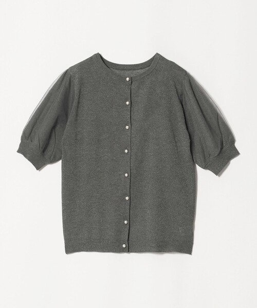 A DAY IN THE LIFE UNITED ARROWS(アデイインザライフユナイテッドアローズ)の「チュールスリーブ 2WAY ニット ‐ウォッシャブル‐<A DAY IN THE LIFE>(ニット/セーター・レディース・ナチュラル/ネイビー/ダークグレー・FREE)」の2枚目の写真