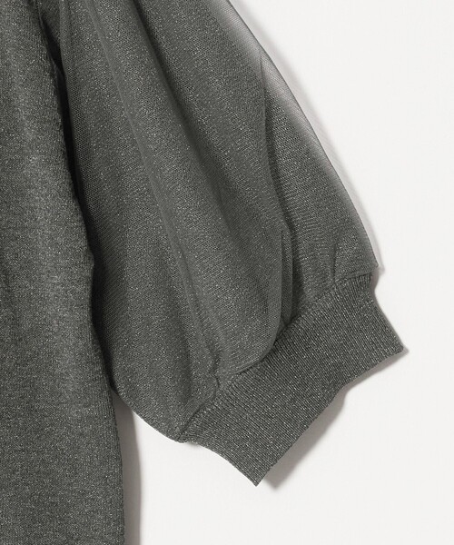 A DAY IN THE LIFE UNITED ARROWS(アデイインザライフユナイテッドアローズ)の「チュールスリーブ 2WAY ニット ‐ウォッシャブル‐<A DAY IN THE LIFE>(ニット/セーター・レディース・ナチュラル/ネイビー/ダークグレー・FREE)」の12枚目の写真