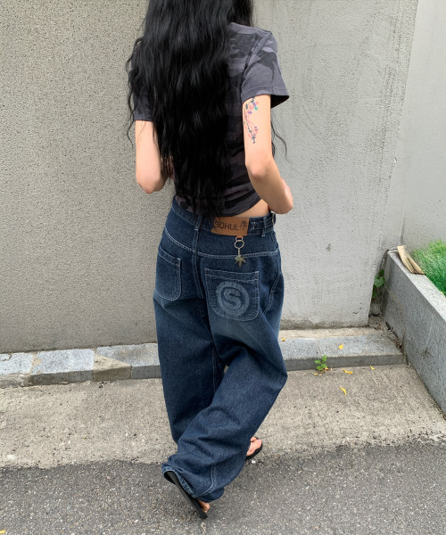 SOHUL（ソフル）の「ソフルセミバギージーンズ（濃紺）（デニムパンツ・レディース・その他・1/2）」の2枚目の写真