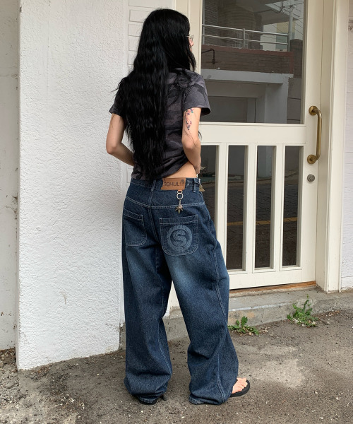 SOHUL（ソフル）の「ソフルセミバギージーンズ（濃紺）（デニムパンツ・レディース・その他・1/2）」の4枚目の写真