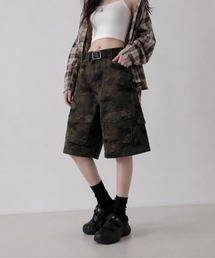 almo（アルモ）の「【Bls】 【ZM】【Bling Leads】CAMO柄 6分丈スケーターパンツ(BL)（デニムパンツ）」