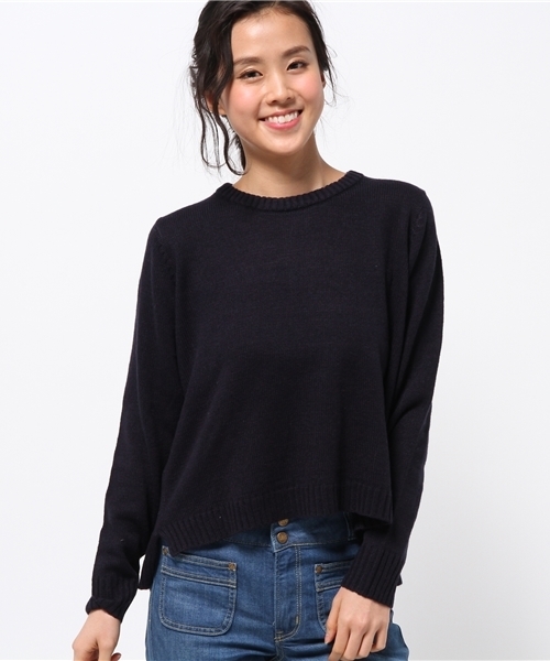OUTLET（アウトレット）の「【Ciaopanic】AC/W後布帛KNITP/O（ニット/セーター・レディース・グレー/ブラック/アイボリー/ネイビー・FREE）」の4枚目の写真