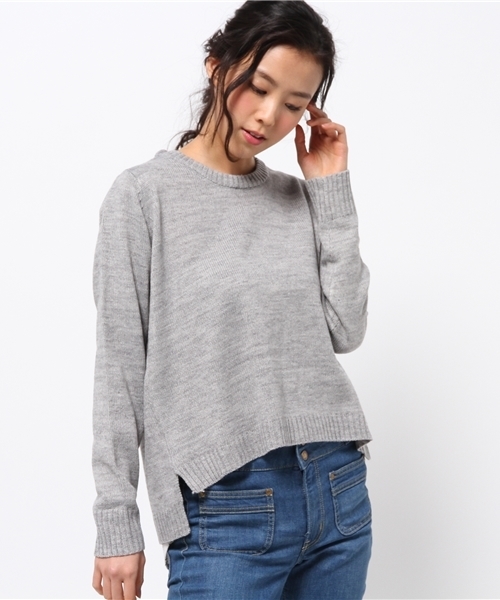 OUTLET（アウトレット）の「【Ciaopanic】AC/W後布帛KNITP/O（ニット/セーター・レディース・グレー/ブラック/アイボリー/ネイビー・FREE）」の2枚目の写真