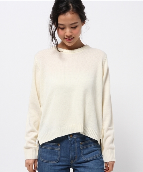 OUTLET（アウトレット）の「【Ciaopanic】AC/W後布帛KNITP/O（ニット/セーター・レディース・グレー/ブラック/アイボリー/ネイビー・FREE）」の5枚目の写真