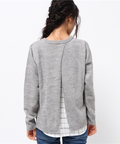 OUTLET（アウトレット）の「【Ciaopanic】AC/W後布帛KNITP/O（ニット/セーター・レディース・グレー/ブラック/アイボリー/ネイビー・FREE）」の12枚目の写真