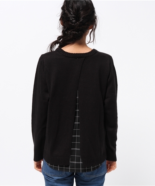 OUTLET（アウトレット）の「【Ciaopanic】AC/W後布帛KNITP/O（ニット/セーター・レディース・グレー/ブラック/アイボリー/ネイビー・FREE）」の14枚目の写真