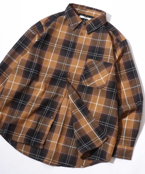 SITRY(シトリー)の「Flannel Check Shirt/オーバーサイズ オンブレチェックシャツ ネルチェックシャツ ネルシャツ(シャツ/ブラウス・メンズ・ホワイト/ブラック/ネイビー/レッド/サックスブルー/グリーン/マスタード/ブラック系その他・LL/M/L)」の7枚目の写真