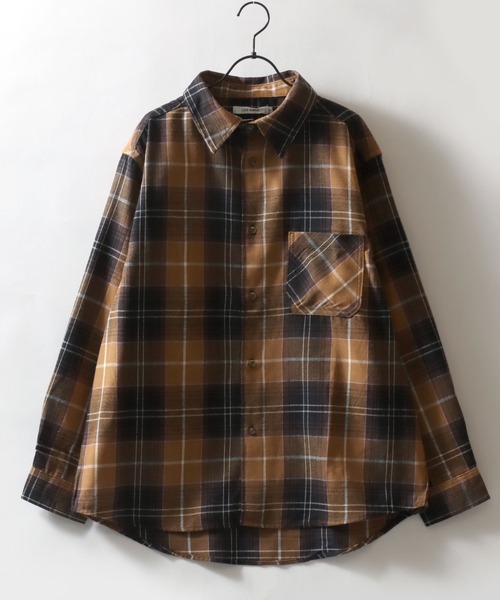 SITRY(シトリー)の「Flannel Check Shirt/オーバーサイズ オンブレチェックシャツ ネルチェックシャツ ネルシャツ(シャツ/ブラウス・メンズ・ホワイト/ブラック/ネイビー/レッド/サックスブルー/グリーン/マスタード/ブラック系その他・LL/M/L)」の15枚目の写真