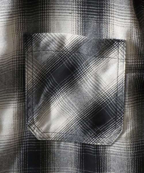 SITRY(シトリー)の「Flannel Check Shirt/オーバーサイズ オンブレチェックシャツ ネルチェックシャツ ネルシャツ(シャツ/ブラウス・メンズ・ホワイト/ブラック/ネイビー/レッド/サックスブルー/グリーン/マスタード/ブラック系その他・LL/M/L)」の19枚目の写真
