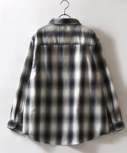 SITRY(シトリー)の「Flannel Check Shirt/オーバーサイズ オンブレチェックシャツ ネルチェックシャツ ネルシャツ(シャツ/ブラウス・メンズ・ホワイト/ブラック/ネイビー/レッド/サックスブルー/グリーン/マスタード/ブラック系その他・LL/M/L)」の17枚目の写真
