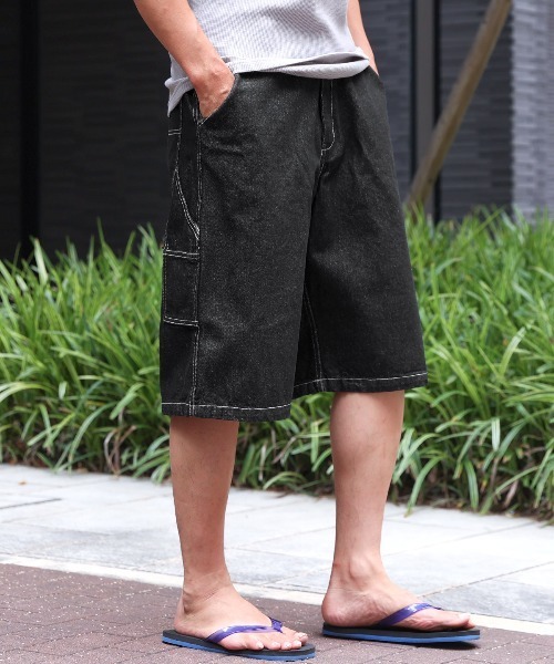 LUXSTYLE(ラグスタイル)の「ペインターハーフパンツ(その他パンツ・メンズ・ブルー/ブラック系その他/ネイビー/ブラック・L/S/M)」の9枚目の写真