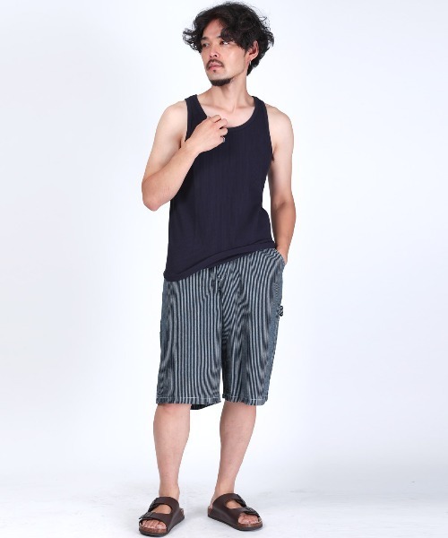 LUXSTYLE(ラグスタイル)の「ペインターハーフパンツ(その他パンツ・メンズ・ブルー/ブラック系その他/ネイビー/ブラック・L/S/M)」の15枚目の写真