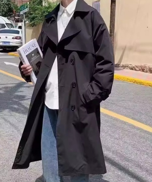 KELVIN(ケルヴァン)の「Urban Trench Coat アーバントレンチコート(トレンチコート・メンズ・ベージュ/ブラック・MEDIUM/LARGE)」の4枚目の写真