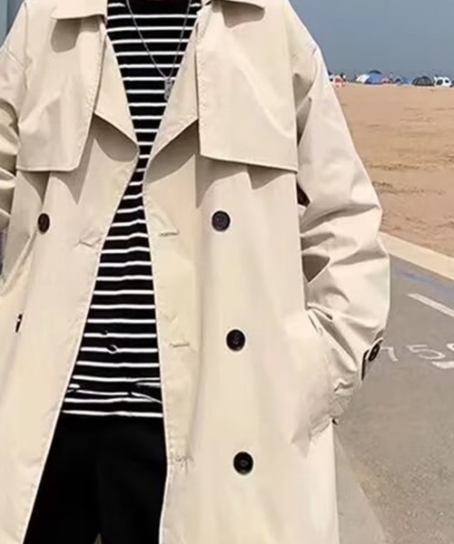 KELVIN(ケルヴァン)の「Urban Trench Coat アーバントレンチコート(トレンチコート・メンズ・ベージュ/ブラック・MEDIUM/LARGE)」の5枚目の写真